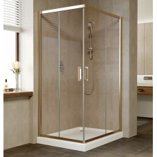 Душевой уголок Vegas Glass ZA-F 90*80 05 05 профиль бронза, стекло бронза