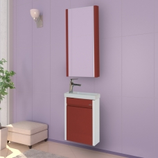 Мебель для ванной Misty Мини 40 подвесная, красная