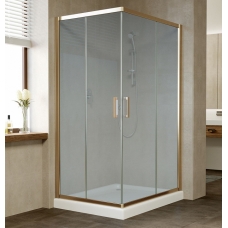 Душевой уголок Vegas Glass ZA-F 100*80 01 10 профиль белый, стекло сатин