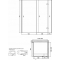 Душевой уголок Vegas Glass AFP-Fis Lux 120*100 08 01 R профиль глянцевый хром, стекло прозрачное