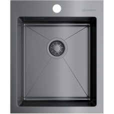 Мойка кухонная Omoikiri Akisame 41-GM 4973094 вороненая сталь