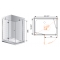 Душевой уголок Cezares Verona AH1 120/100 P Cr L