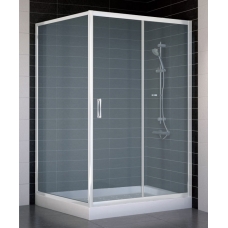 Душевой уголок Vegas Glass ZP+ZPV 120*100 01 10 профиль белый, стекло сатин