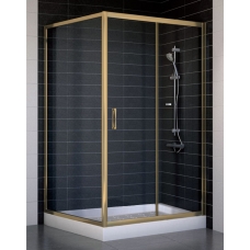 Душевой уголок Vegas Glass ZP+ZPV 110*100 05 01 профиль бронза, стекло прозрачное