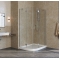 Душевой уголок Vegas Glass AFS-F Lux 110*90 07 01 R профиль матовый хром, стекло прозрачное