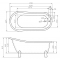 Акриловая ванна BelBagno BB04-ROS