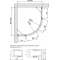 Душевой уголок Vegas Glass AFS-F Lux 100*80 08 01 R профиль глянцевый хром, стекло прозрачное