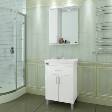 Мебель для ванной СанТа Дублин 60 с 1 ящиком, зеркало левое
