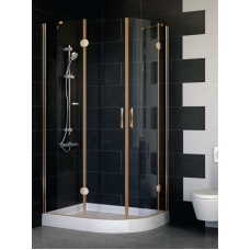 Душевой уголок Vegas Glass AFS-F 100*80 05 01 L профиль бронза, стекло прозрачное