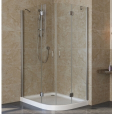 Душевой уголок Vegas Glass AFS-F Lux 110*100 08 01 L профиль глянцевый хром, стекло прозрачное